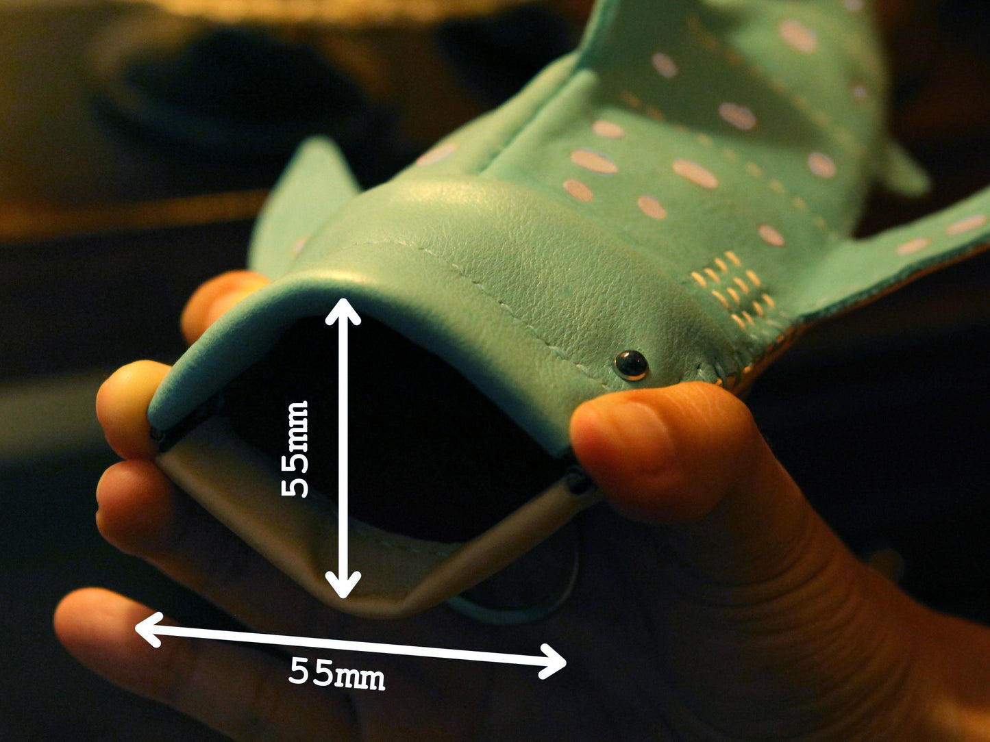 Handmade Leather Whale Shark Pencil Case / Crossbody Bag | Made-to-order 4-6 weeks lead time to ship from Canada