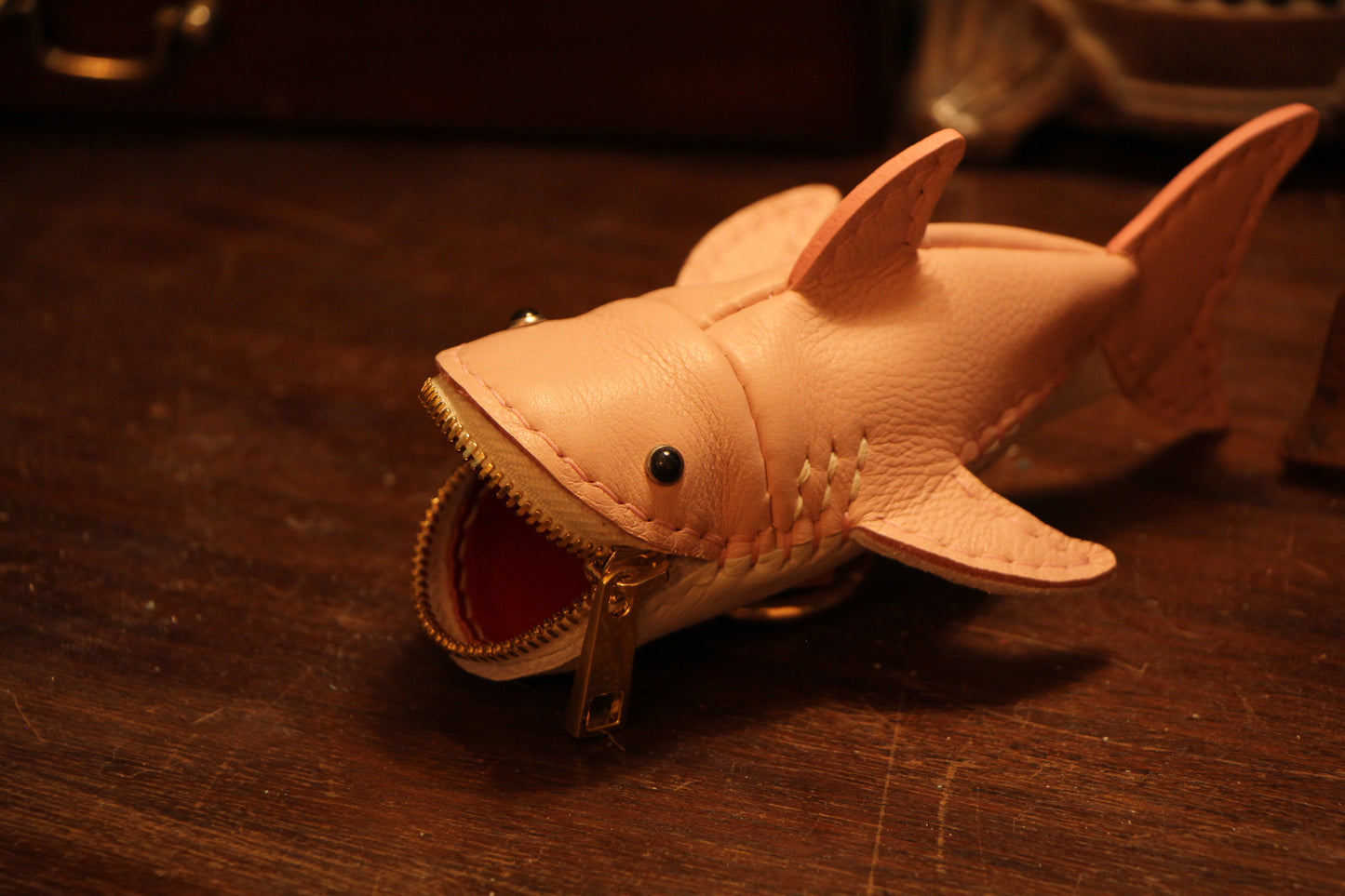 Handmade Leather Shark Coin Purse | Made-to-order 4-8 weeks lead time to ship from Canada