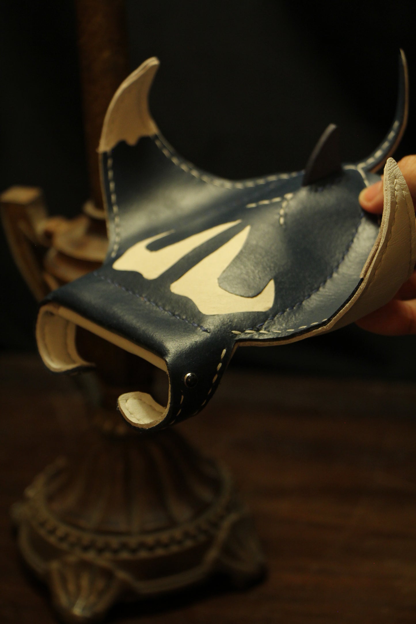 Handmade Leather Manta Ray Wallet | Made-to-order 4-8 weeks lead time to ship from Canada