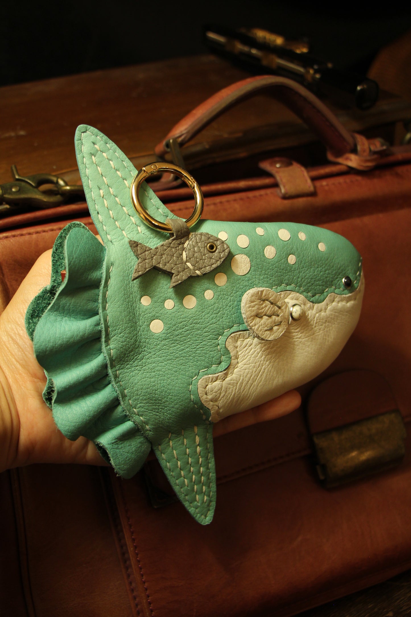 Handmade Leather Mola Mola Wallet | Made-to-order 4-6 weeks lead time to ship from Canada