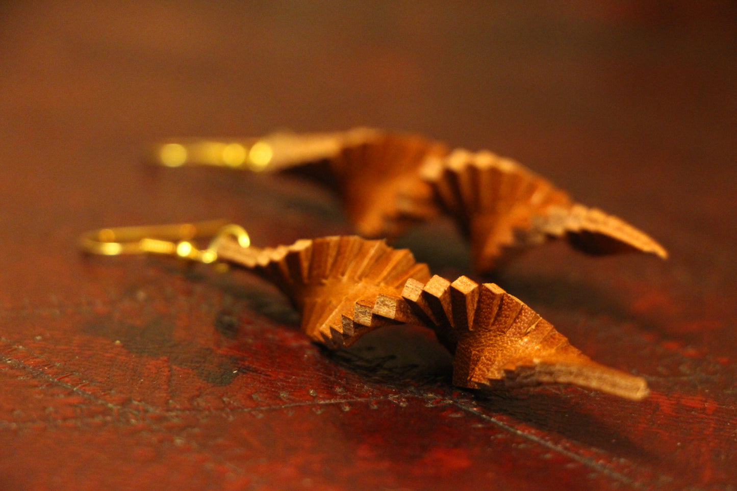 Free Shipping to US & Canada Handmade Leather Seashell Earrings | Made-to-order 2 weeks lead time to ship from Canada)