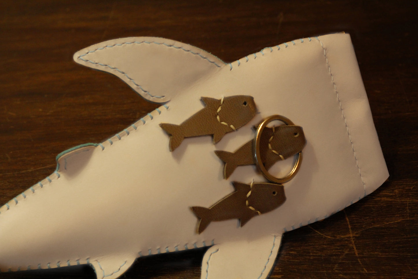Handmade Leather Whale Shark Pencil Case / Crossbody Bag | Made-to-order 4-6 weeks lead time to ship from Canada