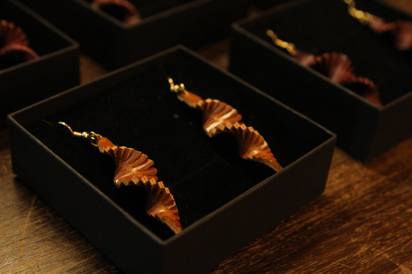 Free Shipping to US & Canada Handmade Leather Seashell Earrings | Made-to-order 2 weeks lead time to ship from Canada)