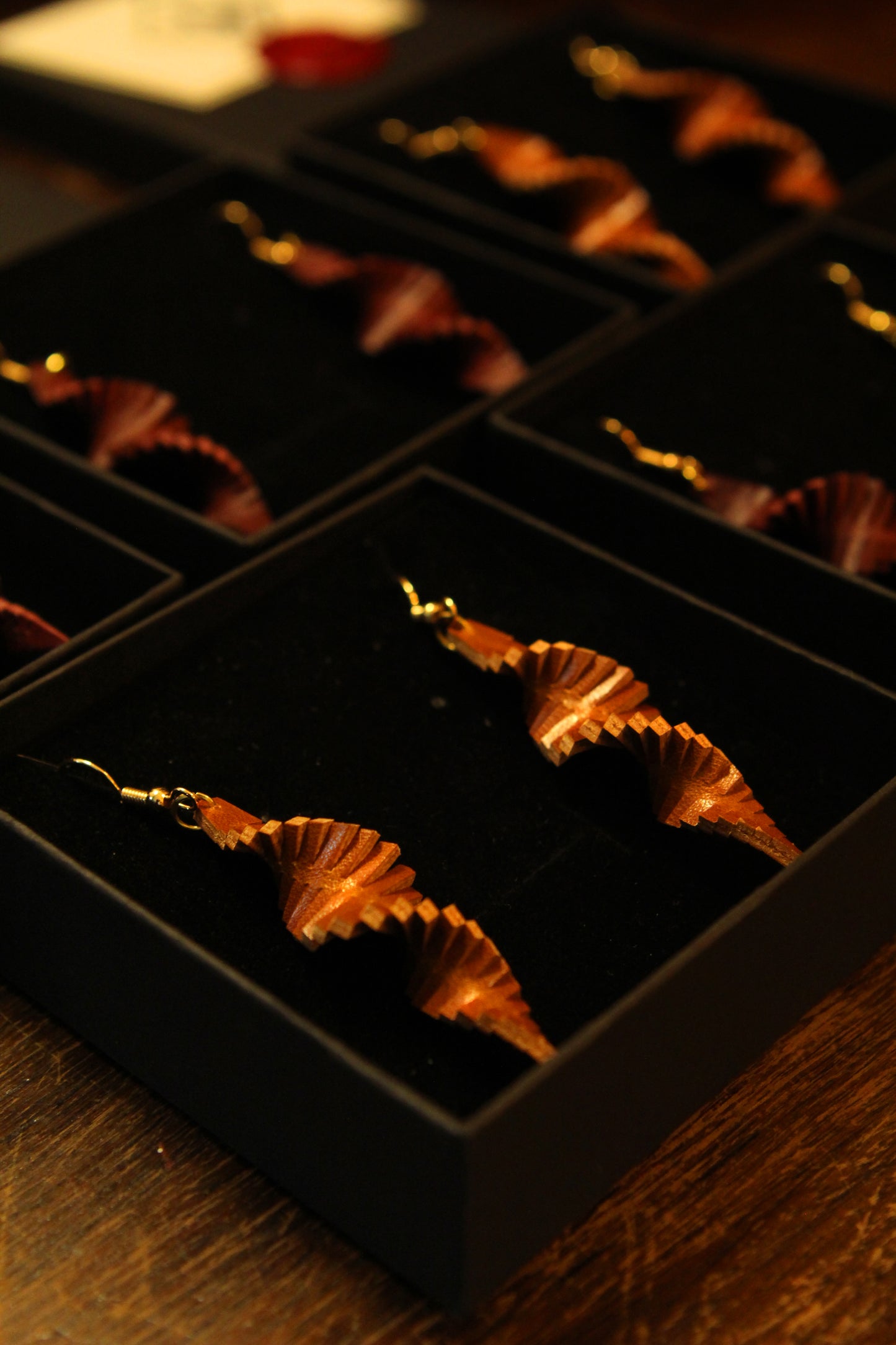 Free Shipping to US & Canada Handmade Leather Seashell Earrings | Made-to-order 2 weeks lead time to ship from Canada)