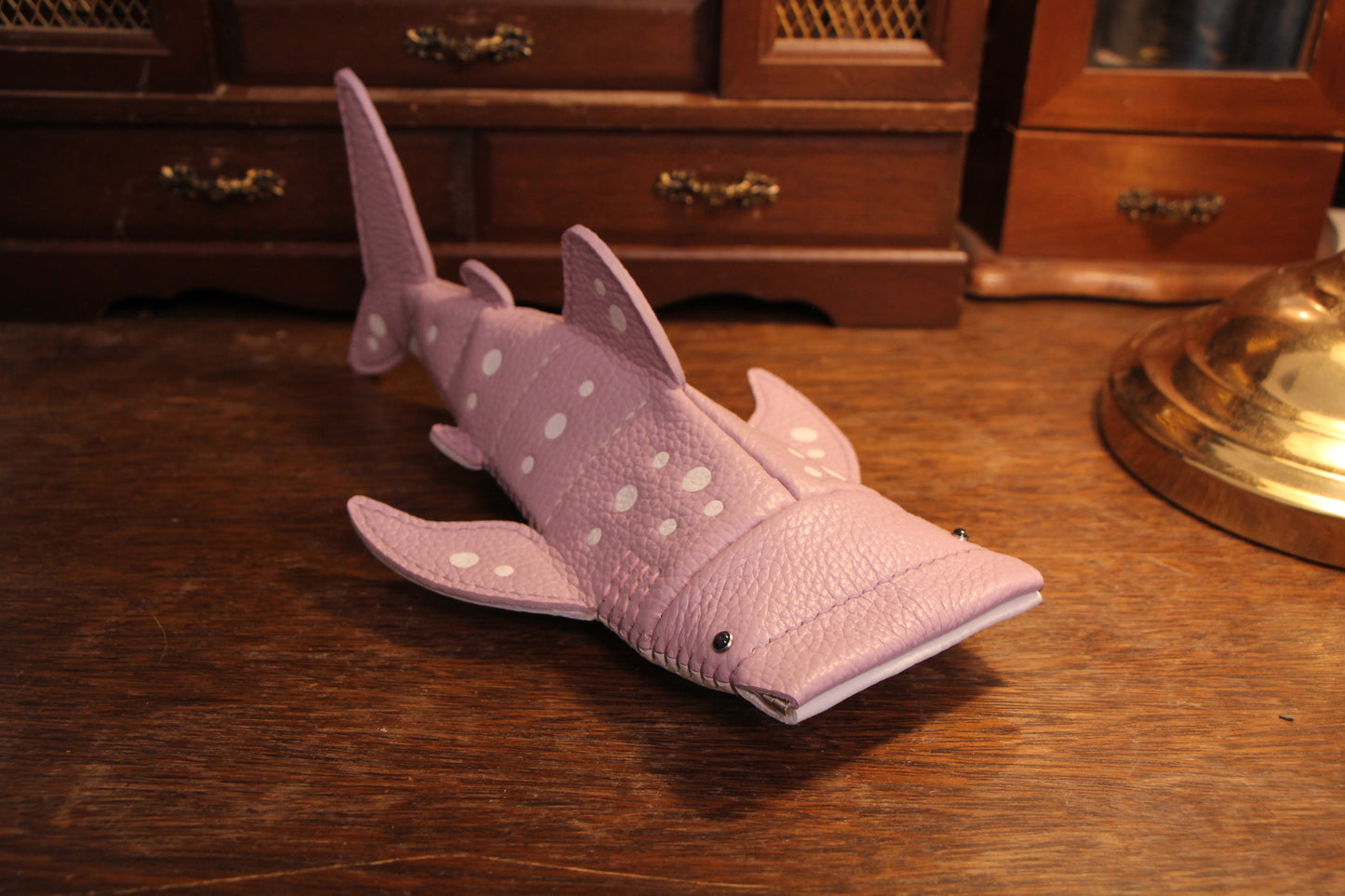 March 6 22:00 EDT Opens again  | Handmade Leather Whale Shark Pencil Case / Crossbody Bag | Made-to-order 4-6 weeks lead time to ship from Canada