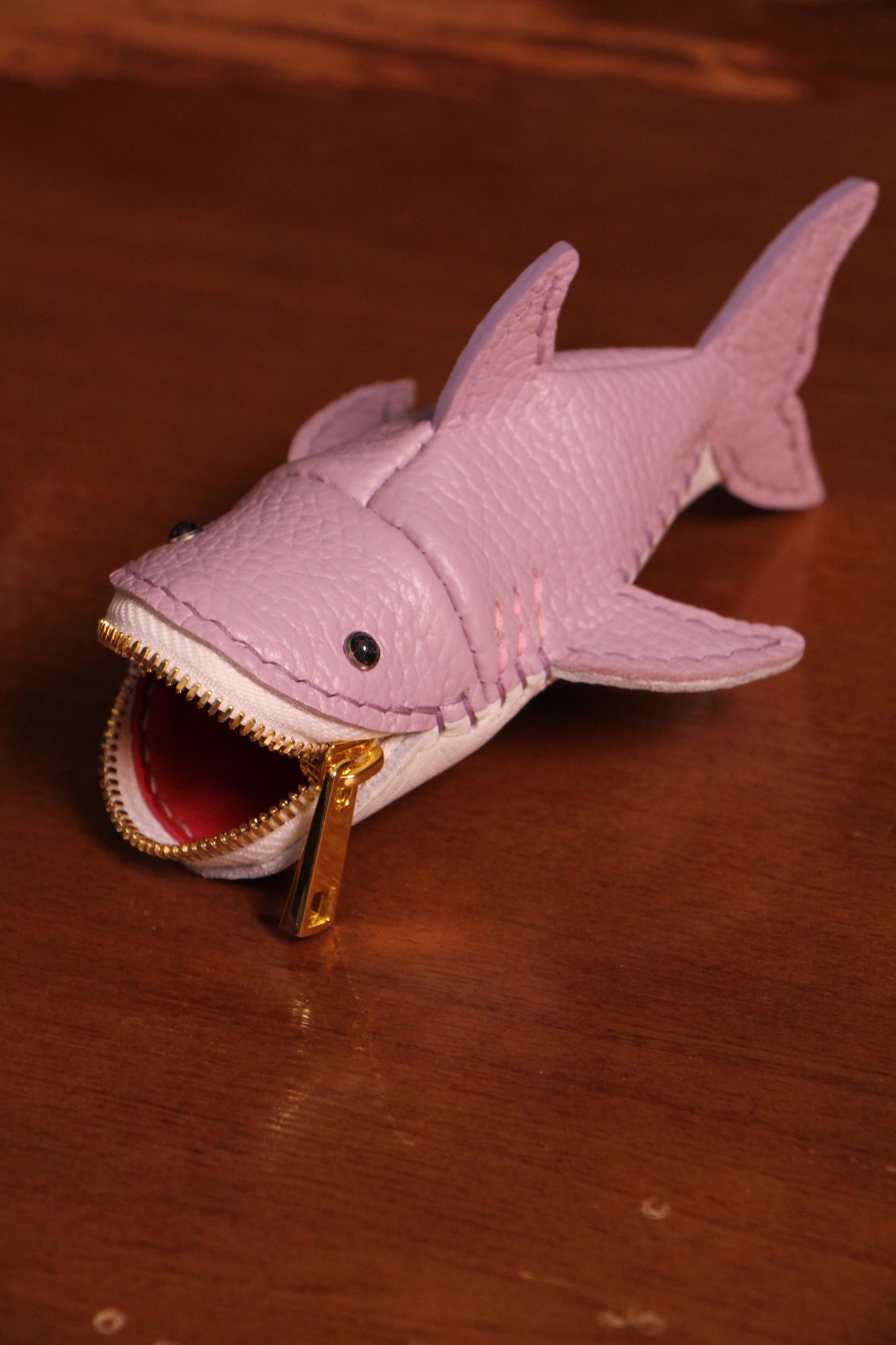 Handmade Leather Shark Coin Purse | Made-to-order 4-8 weeks lead time to ship from Canada
