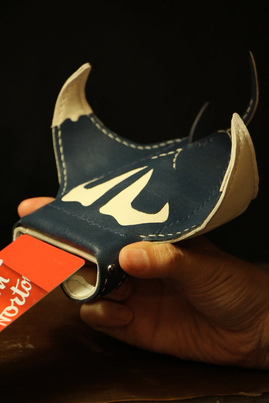 Handmade Leather Manta Ray Wallet | Made-to-order 4-8 weeks lead time to ship from Canada