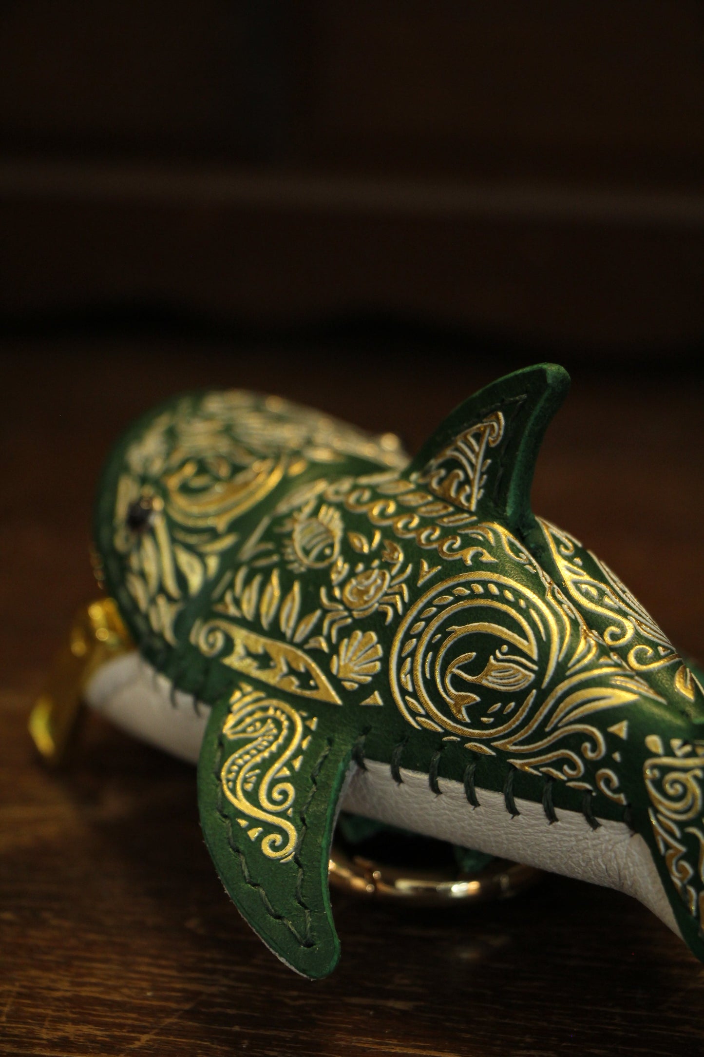 May 8 22:00 EDT Opens again  | Handmade Gilded Leather Shark Coin Purse | Made-to-order 4-8 weeks lead time to ship from Canada