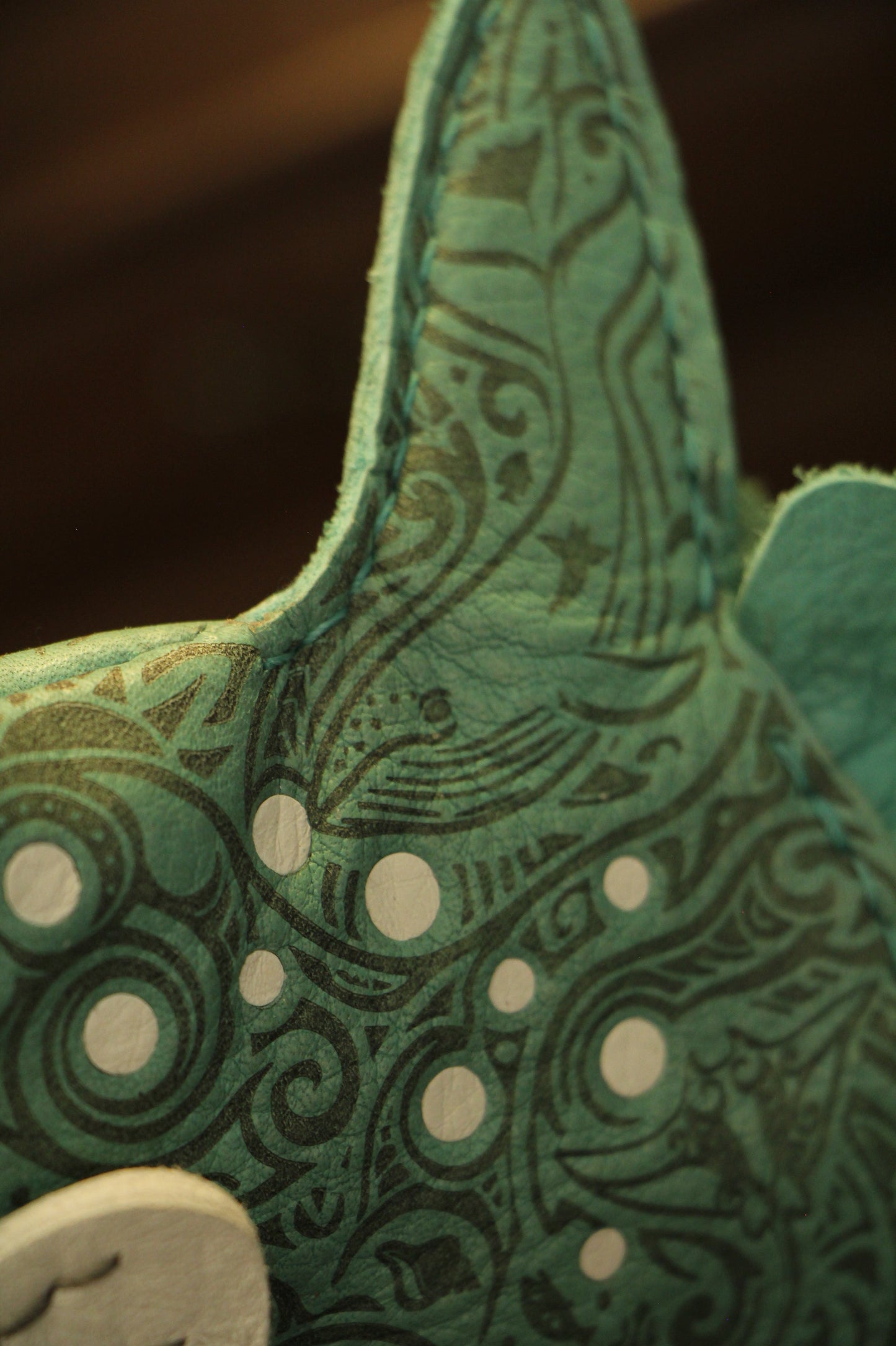 May 8 22:00 EDT Opens again | Handmade Tattooed Leather Mola Mola Wallet | Made-to-order 4-6 weeks lead time to ship from Canada