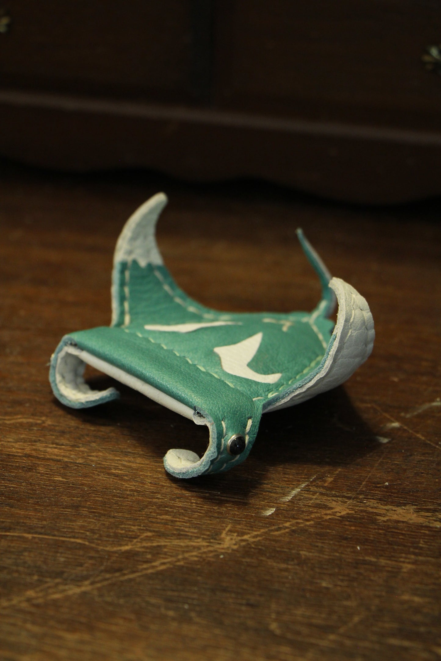 Handmade Leather Baby Manta Ray Pocket Pouch | Made-to-order 4-6 weeks lead time to ship from Canada