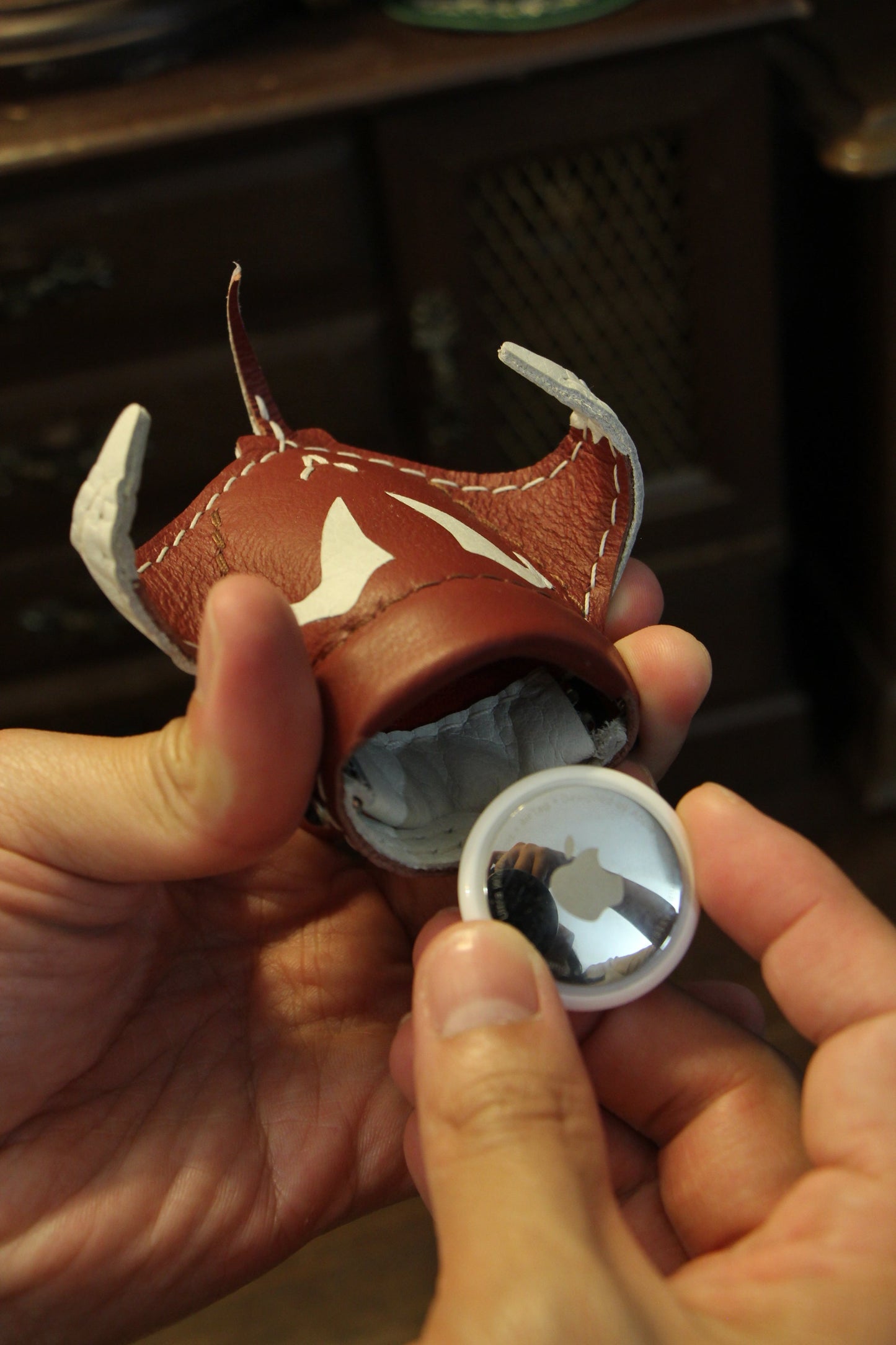 Handmade Leather Baby Manta Ray Pocket Pouch | Made-to-order 4-6 weeks lead time to ship from Canada