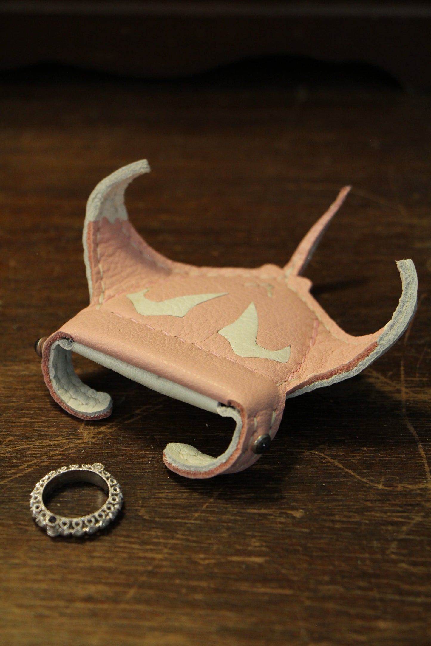 Handmade Leather Baby Manta Ray Pocket Pouch | Made-to-order 4-6 weeks lead time to ship from Canada