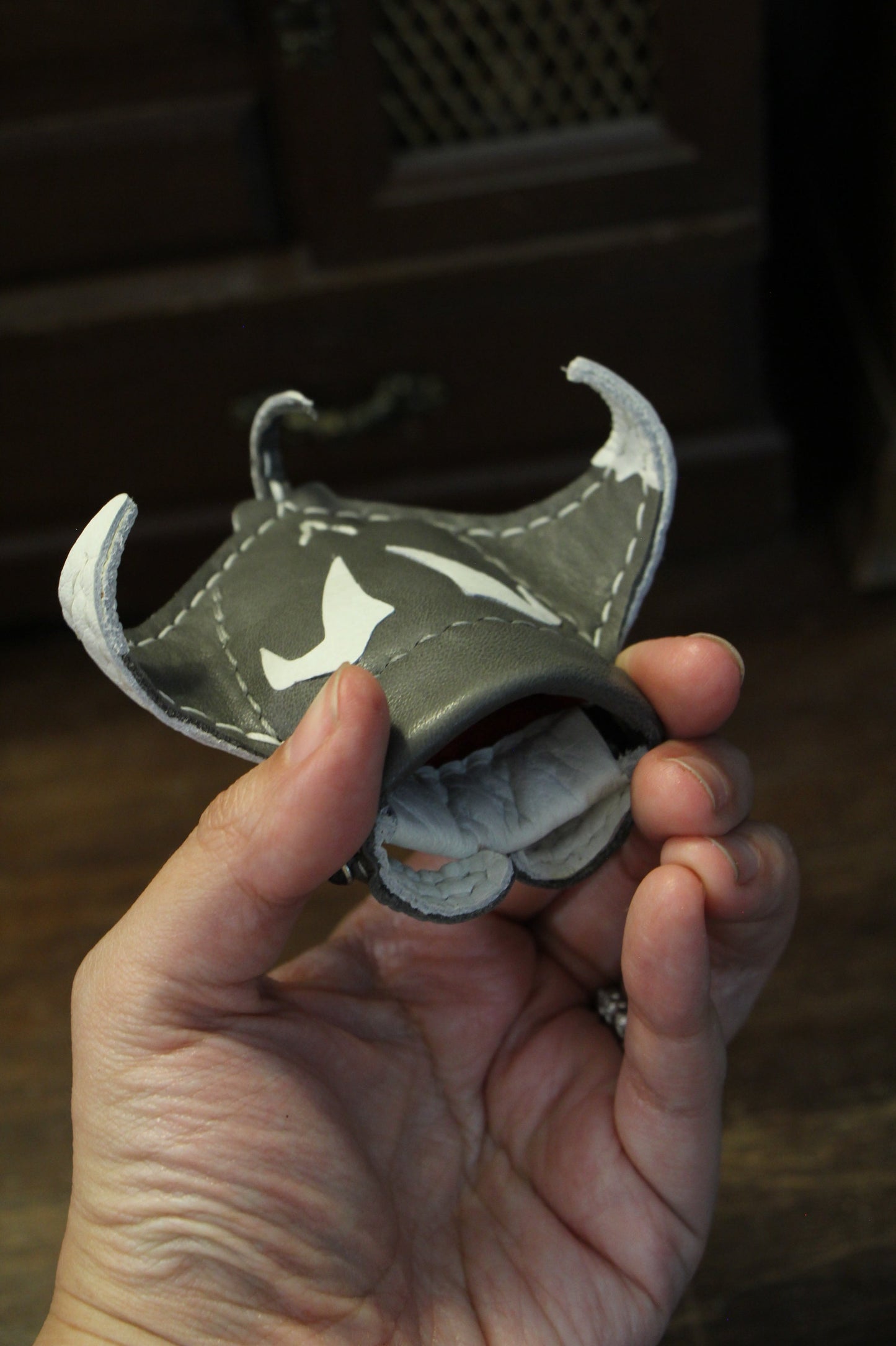 Handmade Leather Baby Manta Ray Pocket Pouch | Made-to-order 4-6 weeks lead time to ship from Canada