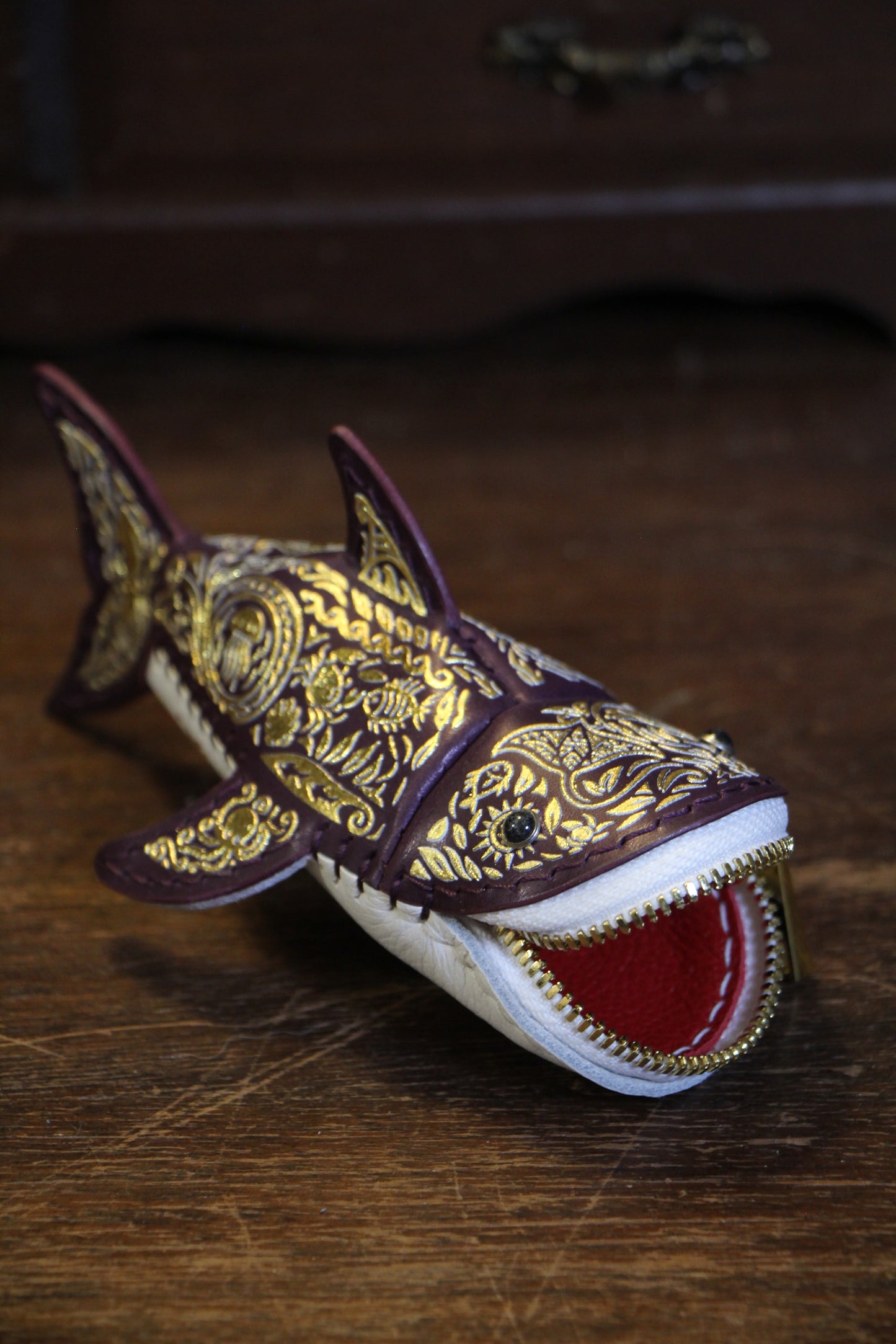 Gilded Shark Coin Purse