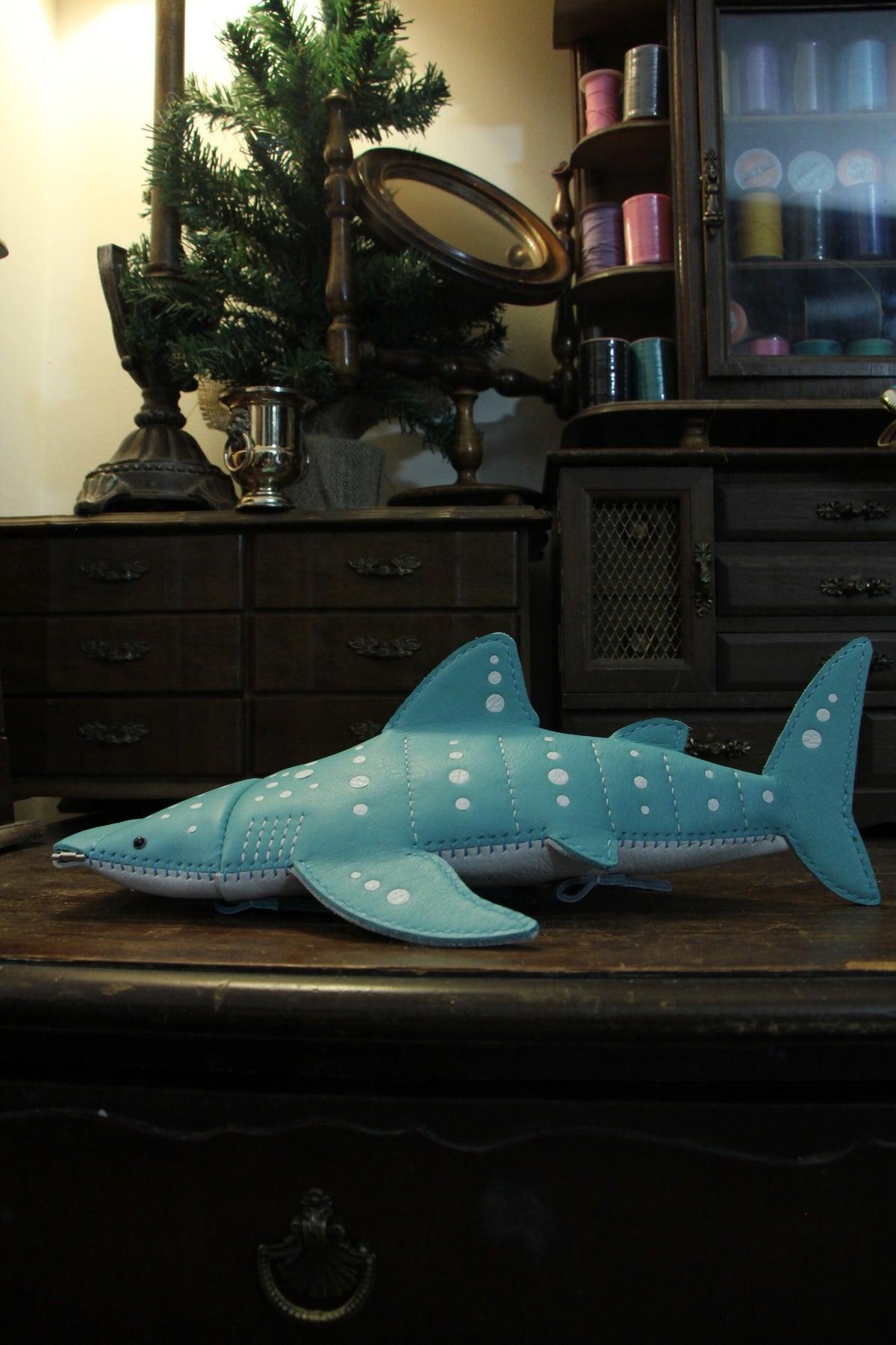 Whale Shark Purse in Turquoise